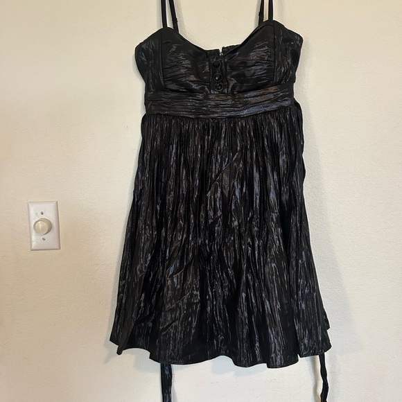 City Triangles Size 9 Sexy black babydoll dress shiny Y2k gothic - Picture 2 of 12